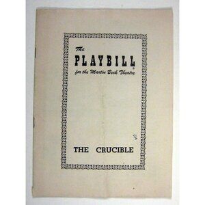 Crucible Playbill February 1953 Arthur Miller Kennedy Walter Hampden Marshall